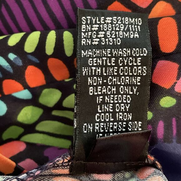 AGB Colorful Floral Geometric Shift Dress Womens Size 4P Groovy - Picture 9 of 12